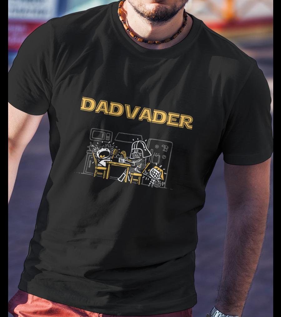 Dadvader Father's Day Star Wars Breakfast Scene T-Shirt