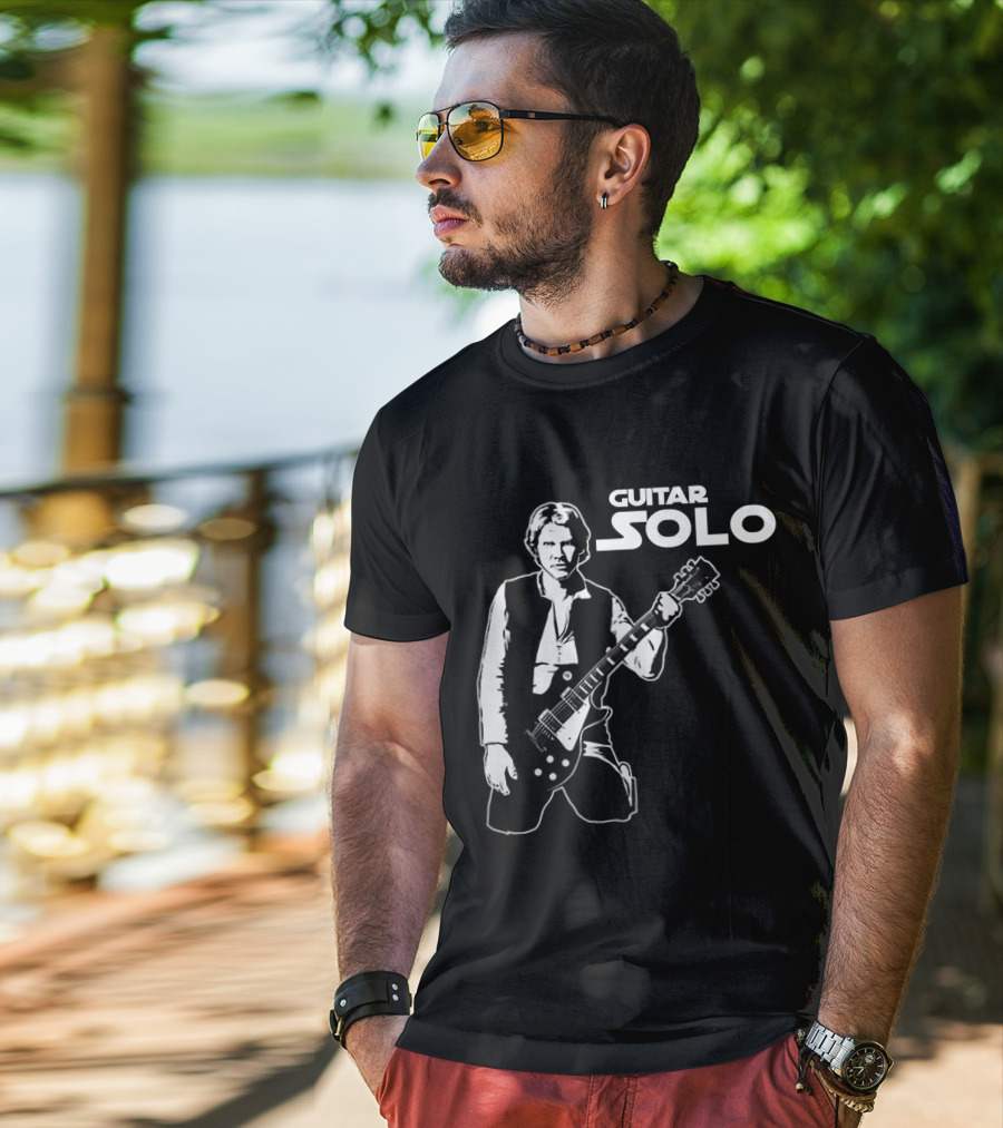 Guitar Solo Star Wars Han Solo With Guitar T-Shirt