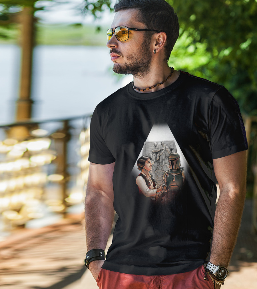 Dark Compromise Boba Fett Han Solo Star Wars Jabba The Hutt Carbonite T-Shirt