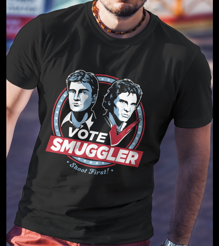 Vote Smuggler Shoot First Han Solo Star Wars T-Shirt