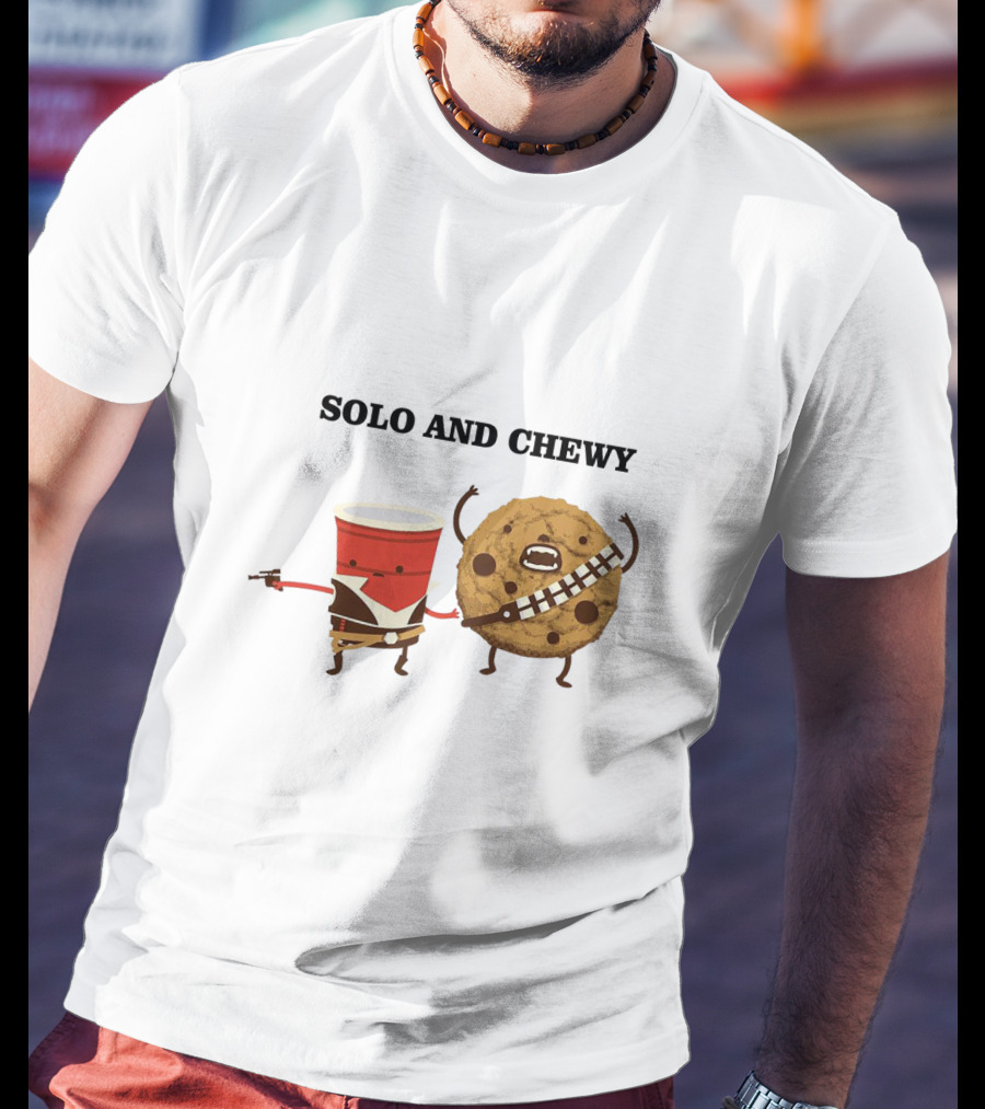 Solo And Chewy Han Solo Cup Cookie Star Wars Mashup T-Shirt