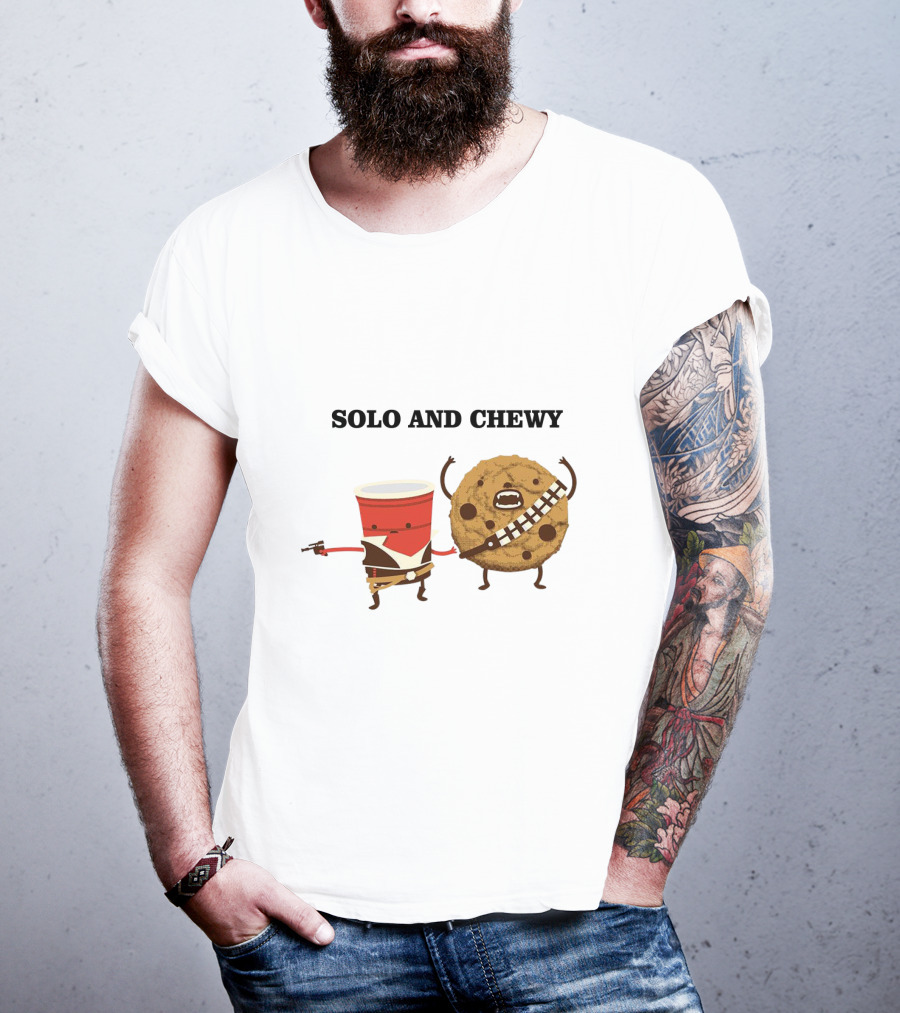 Solo And Chewy Han Solo Cup Cookie Star Wars Mashup T-Shirt