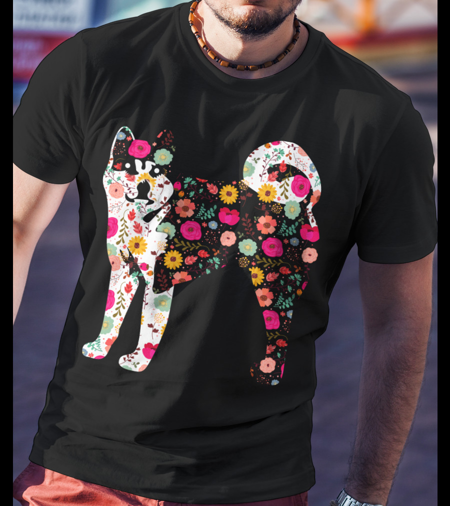 Akita Floral Patterned Body T-Shirt