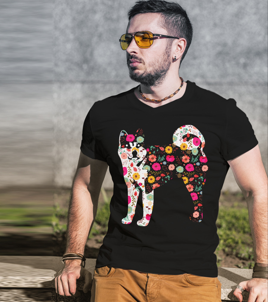Akita Floral Patterned Body T-Shirt