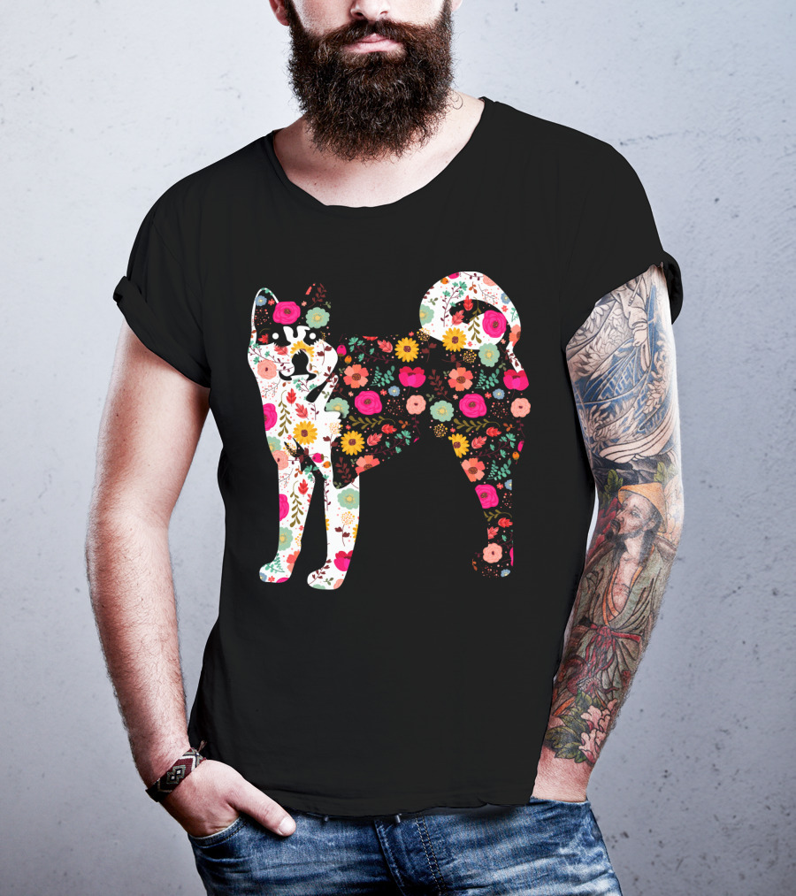 Akita Floral Patterned Body T-Shirt