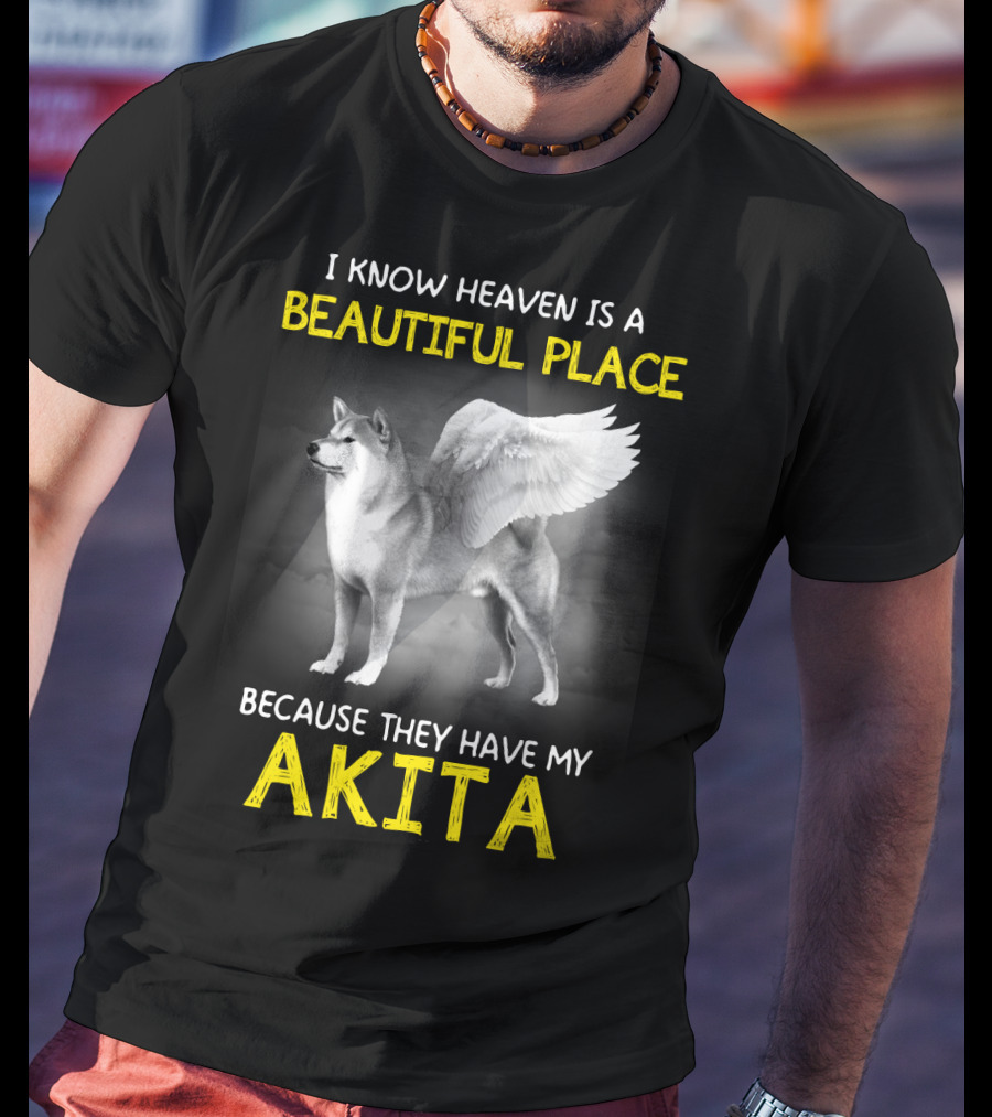 I Know Heaven Is A Beautiful Place Because They Have My Akita T-Shirt