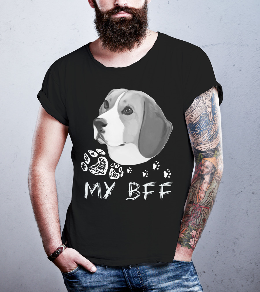 Beagle My BFF Paw Prints T-Shirt
