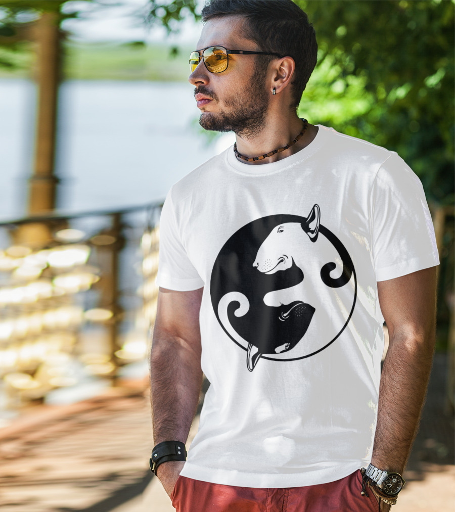 Yin Yang Bullterrier T-Shirt
