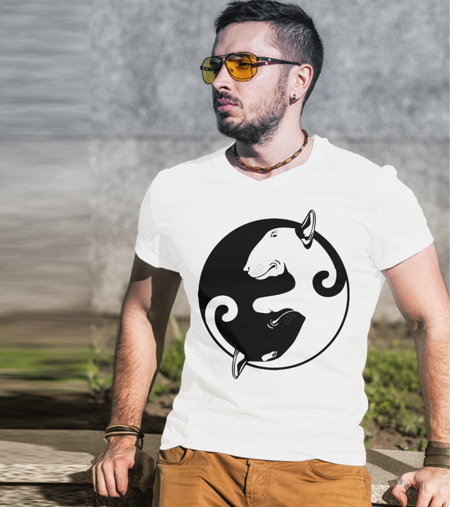 Yin Yang Bullterrier T-Shirt