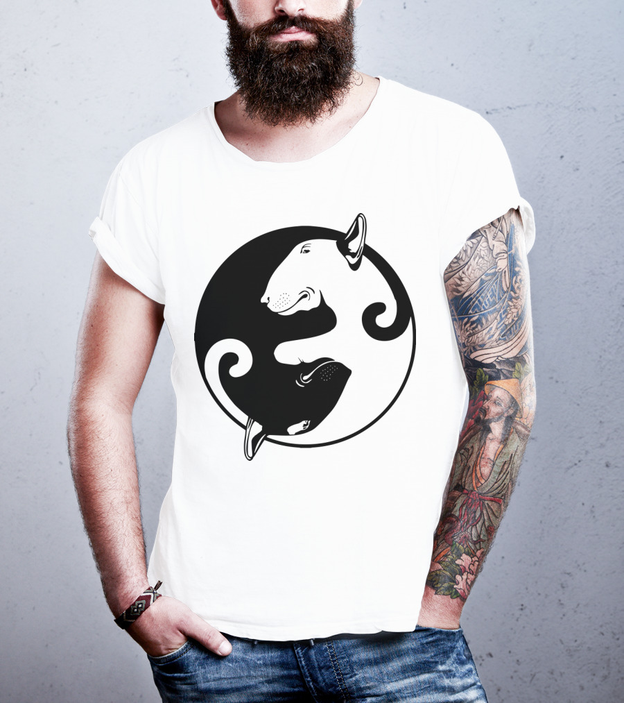 Yin Yang Bullterrier T-Shirt