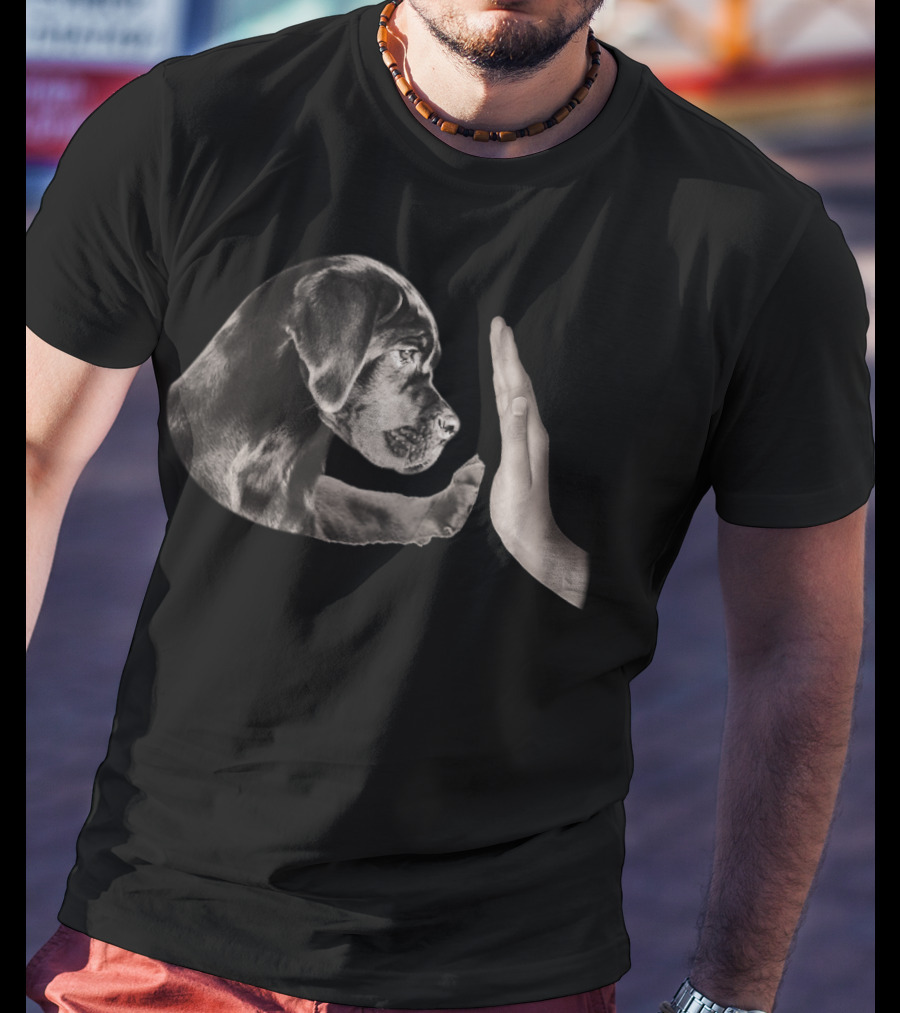 Cane Corso Puppy Paw Highfive With Hand T-Shirt