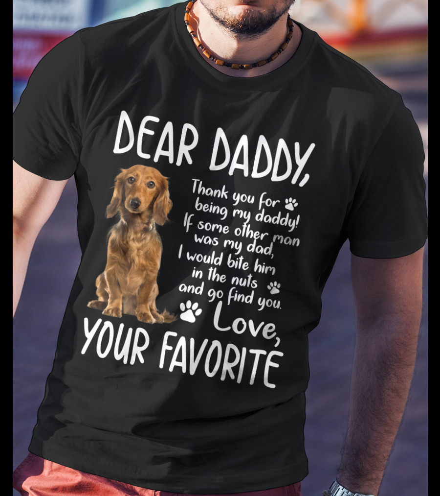 Dear Daddy Thank You For Being My Daddy Love Your Favorite Cocker Spaniel T-Shirt