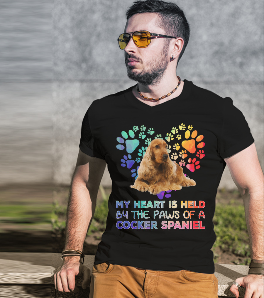 My Heart Is Held By The Paws Of A Cocker Spaniel T-Shirt