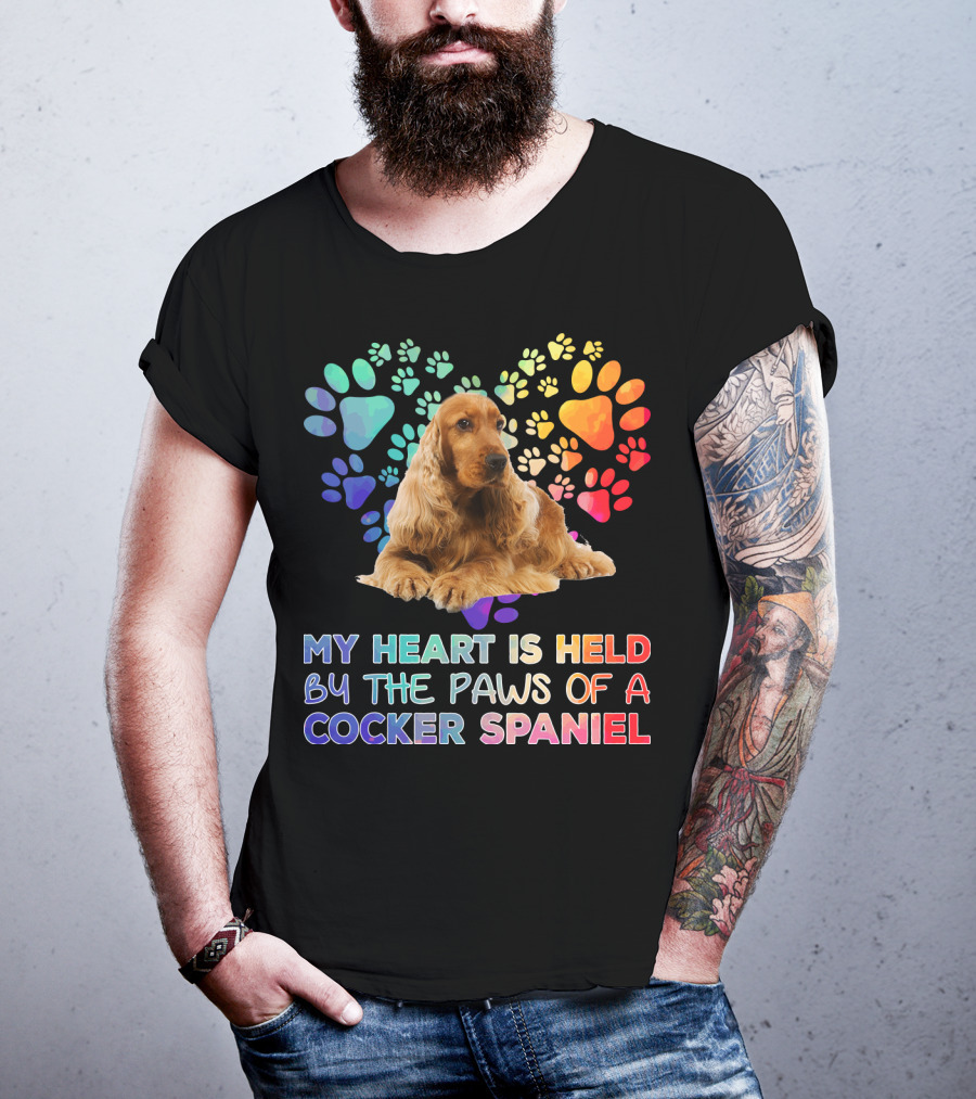 My Heart Is Held By The Paws Of A Cocker Spaniel T-Shirt