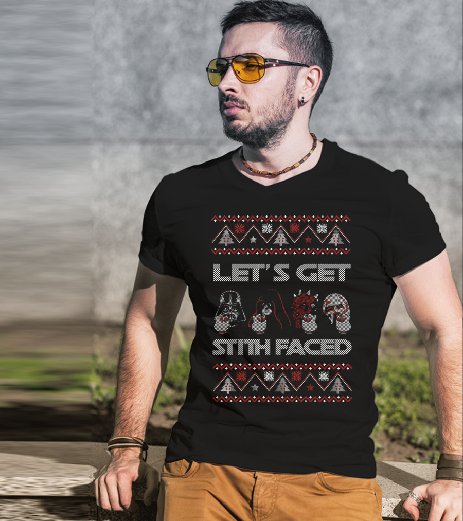 Let's Get Sith Faced Star Wars Inspired On Darth Vader Maul Sidious Grievous Ugly Christmas T-Shirt