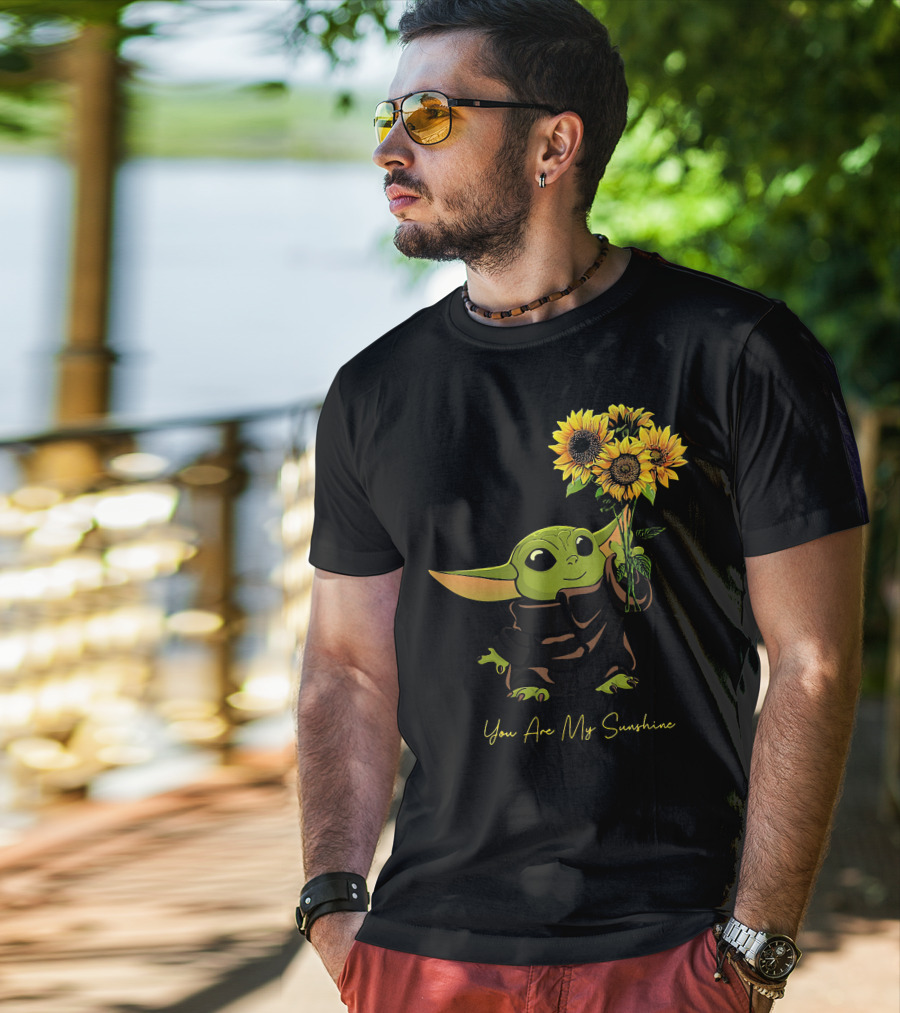 Baby Yoda You Are My Sunshine Sunflowers T-Shirt