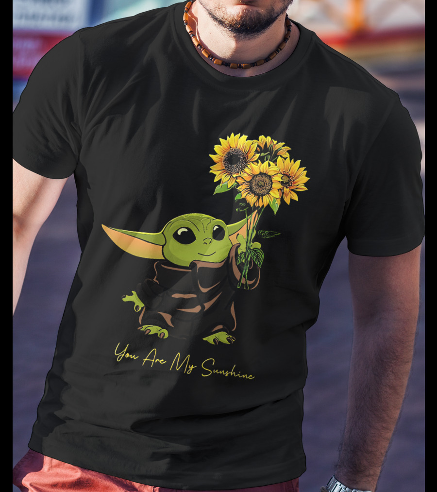Baby Yoda You Are My Sunshine Sunflowers T-Shirt