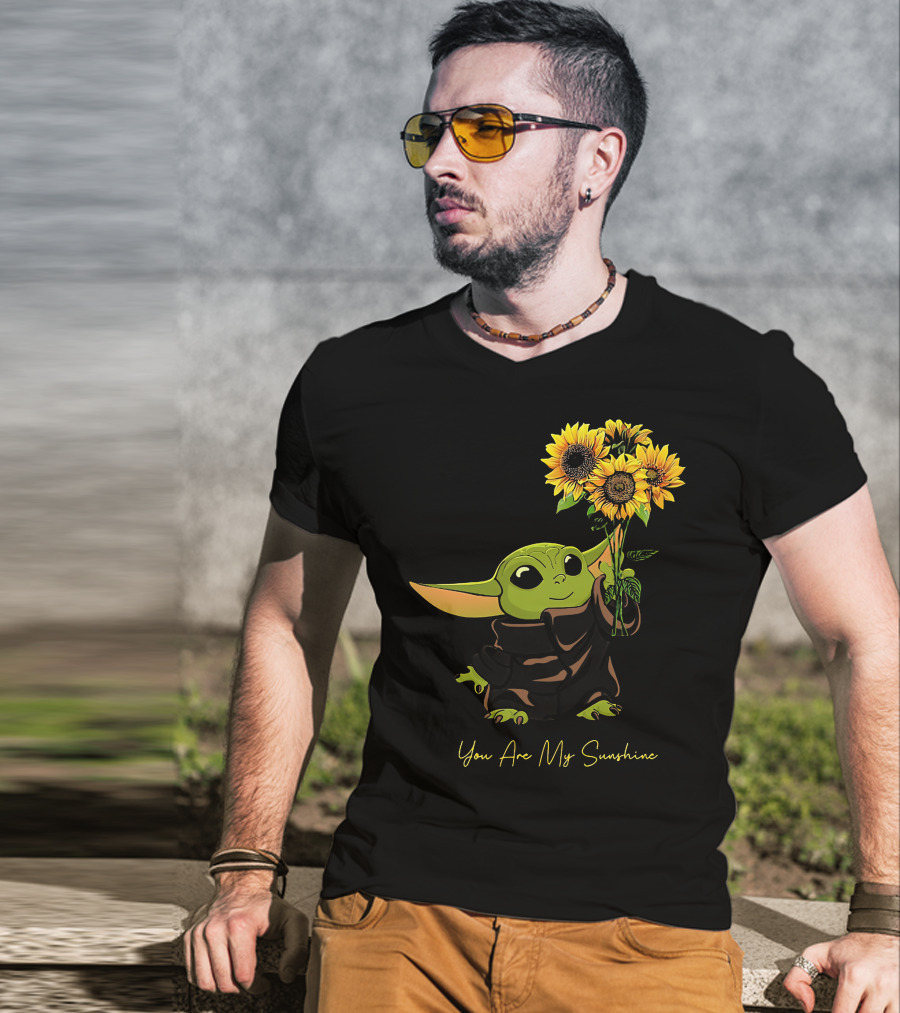Baby Yoda You Are My Sunshine Sunflowers T-Shirt