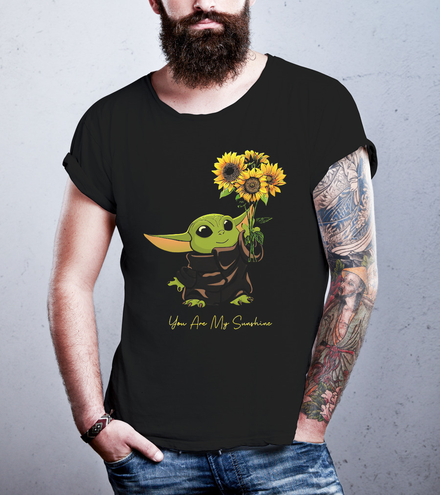 Baby Yoda You Are My Sunshine Sunflowers T-Shirt