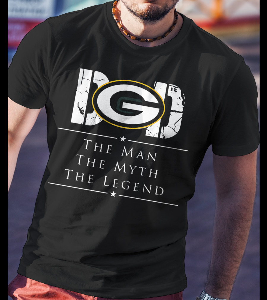Green Bay Packers Dad The Man The Myth The Legend T-Shirt