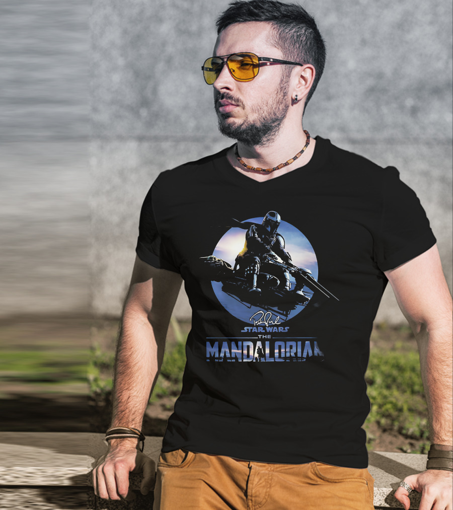 Star Wars The Mandalorian Mando Wild Ride Signature T-Shirt