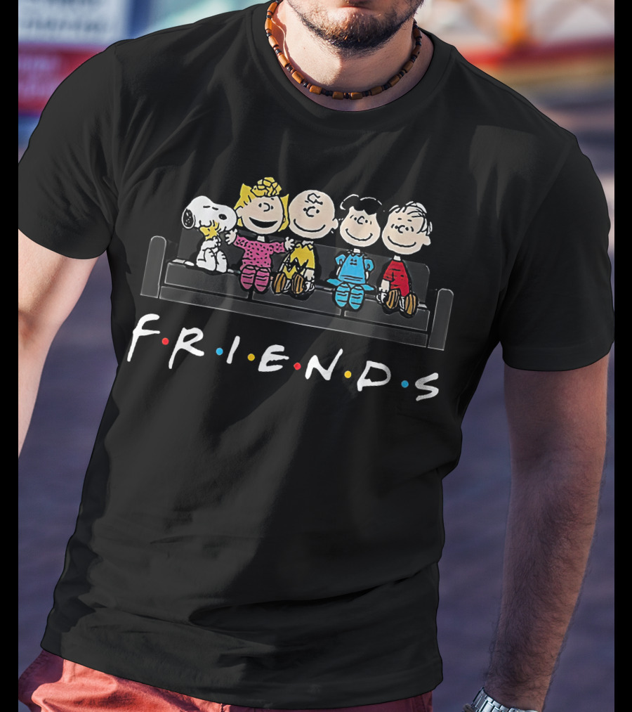 Snoopy And Friends On Sofa Iconic TV Show T-Shirt