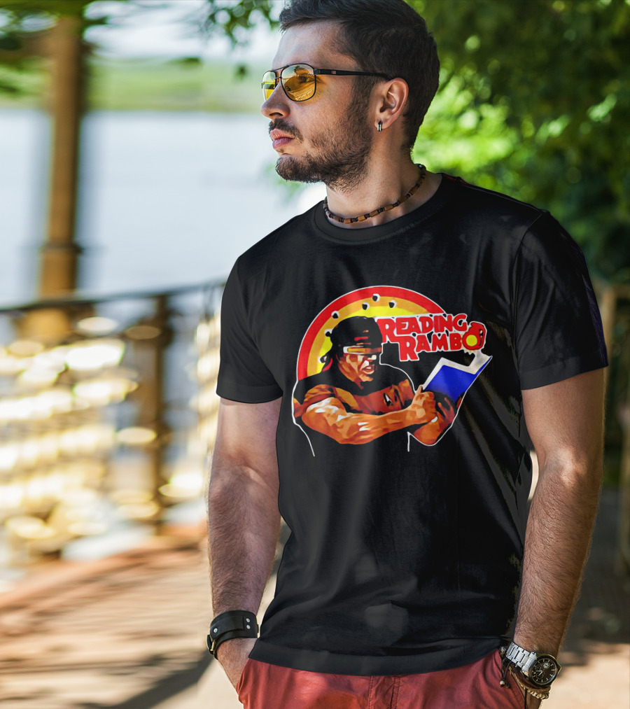 Reading Rambo Rainbow Book T-Shirt