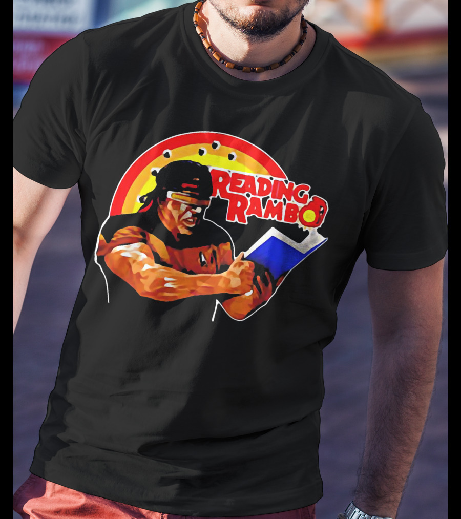 Reading Rambo Rainbow Book T-Shirt