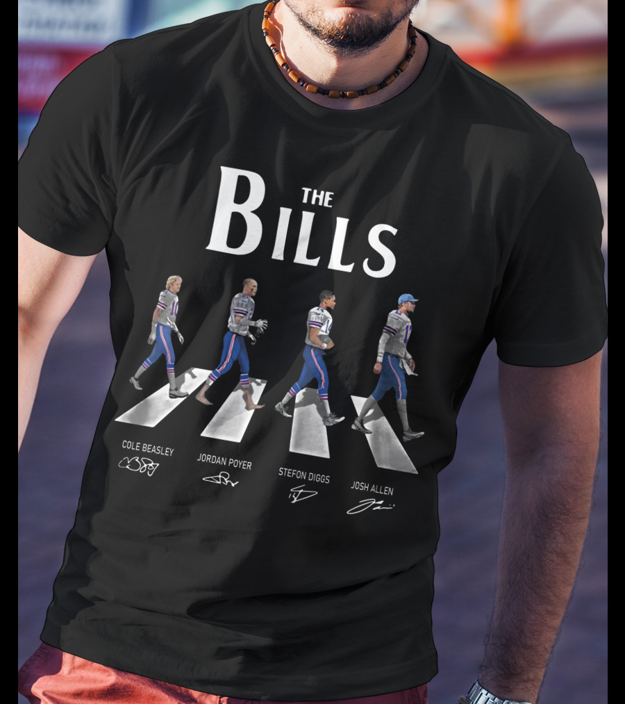 The Bills Abbey Road Cole Beasley Jordan Poyer Stefon Diggs Josh Allen Signatures T-Shirt