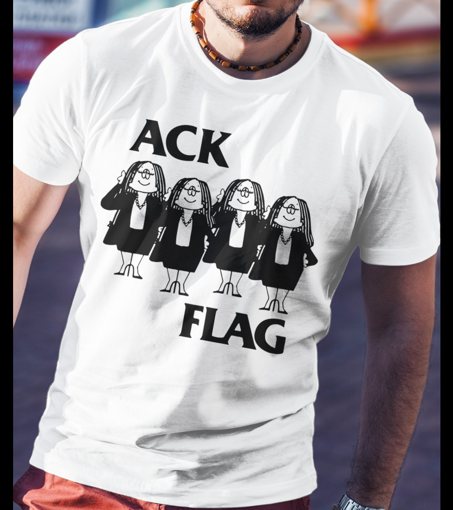 Ack Flag Cathy Comic Parody Black Flag T-Shirt