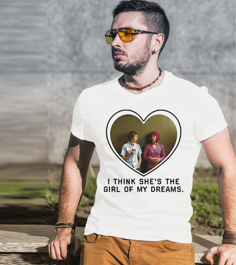 I Think She's The Girl Of My Dreams Heart-Shaped Scene With Young Couple T-Shirt