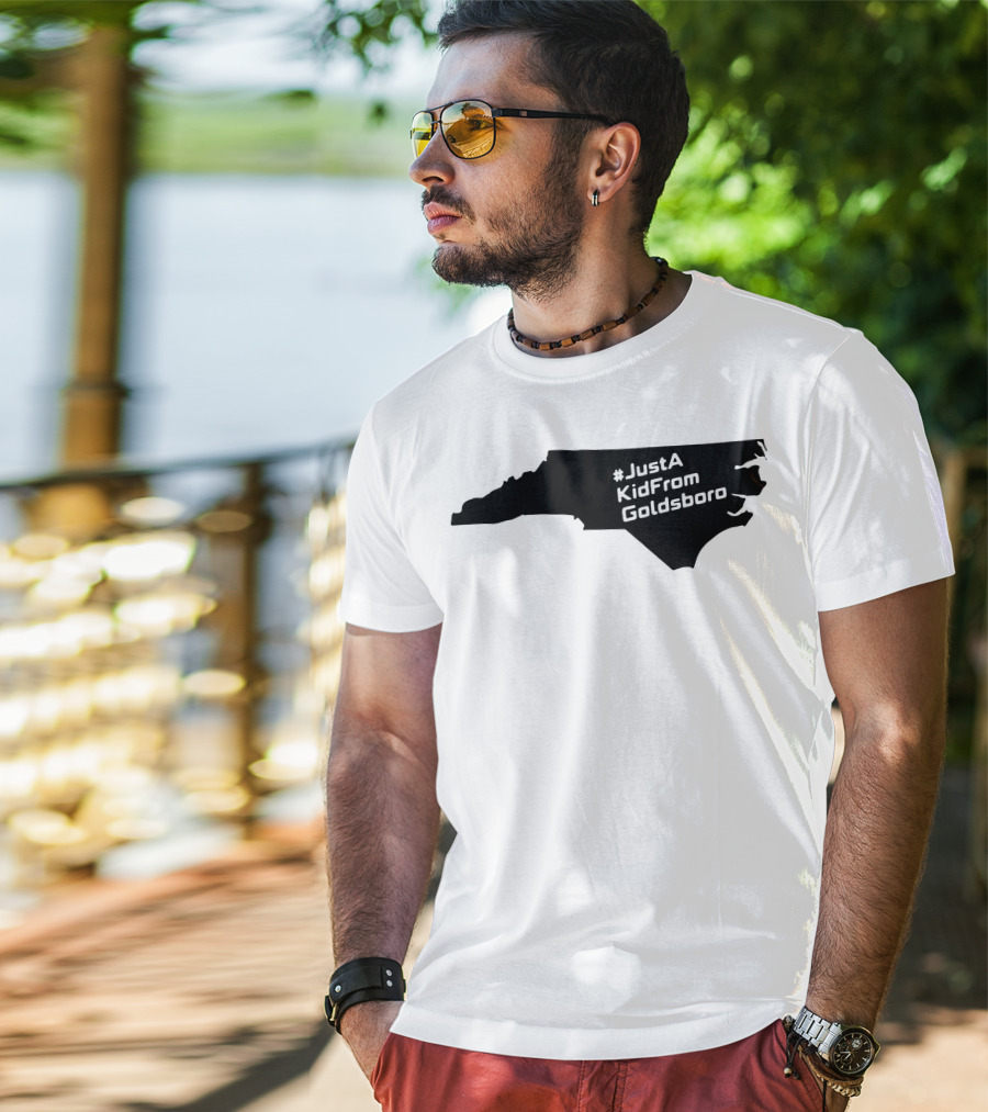 JustAKidFromGoldsboro North Carolina Map T-Shirt