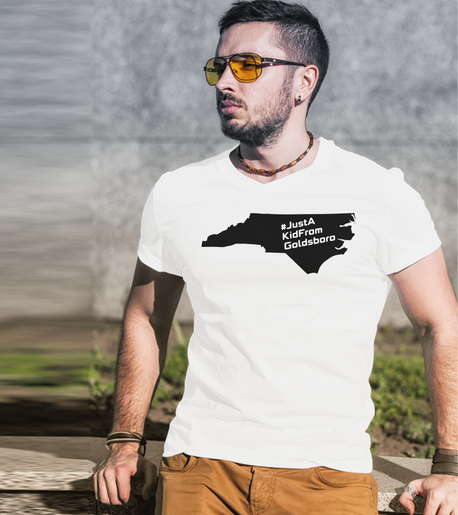 JustAKidFromGoldsboro North Carolina Map T-Shirt