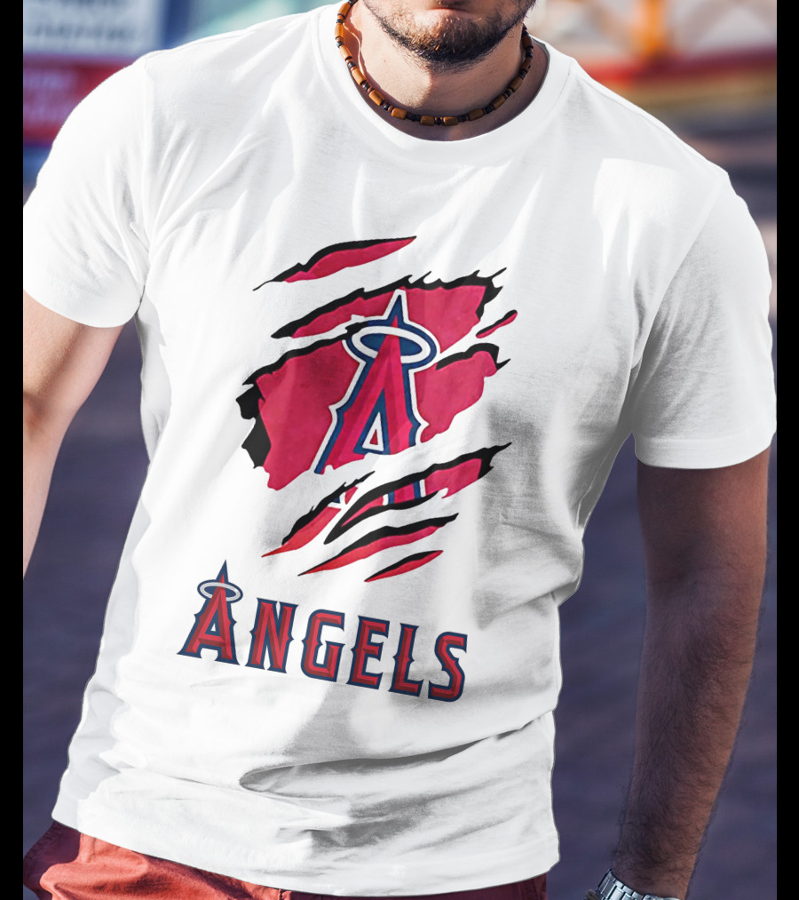Los Angeles Angels Inside Baseball Claw Marks T-Shirt