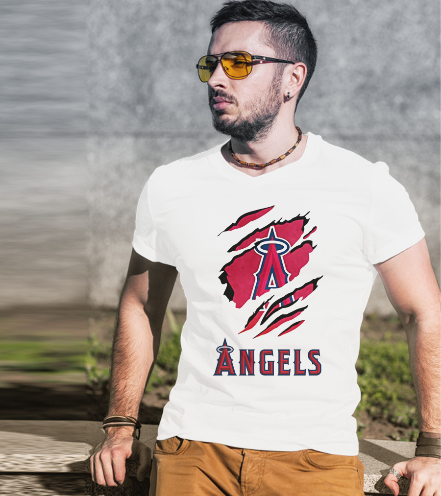 Los Angeles Angels Inside Baseball Claw Marks T-Shirt