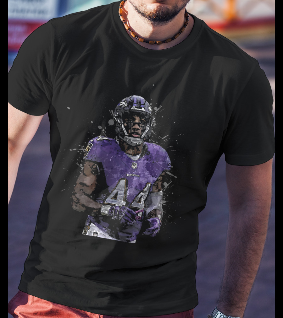 Baltimore Ravens Player 44 NFL Playoffs Football T-Shirt