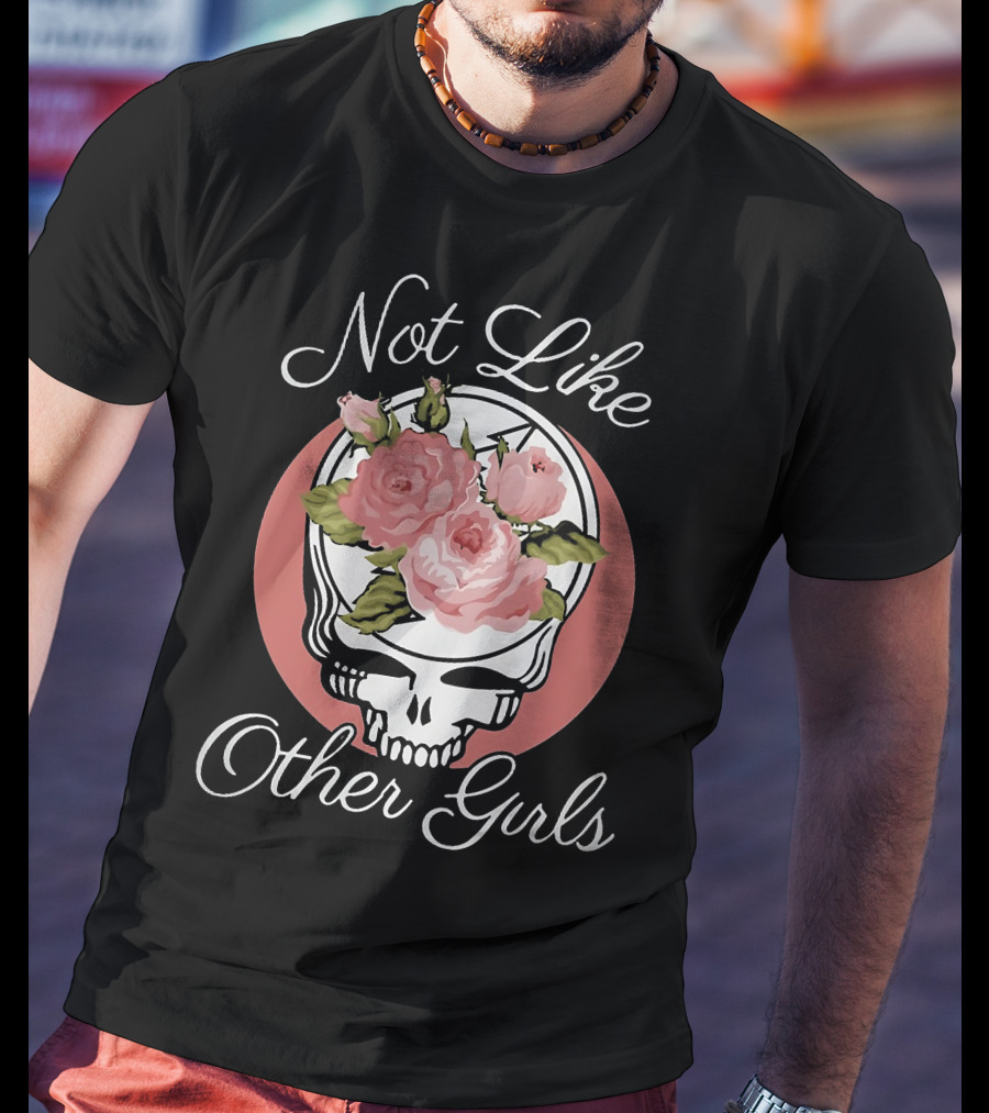 Grateful Dead Skull Not Like Other Girls Roses T-Shirt