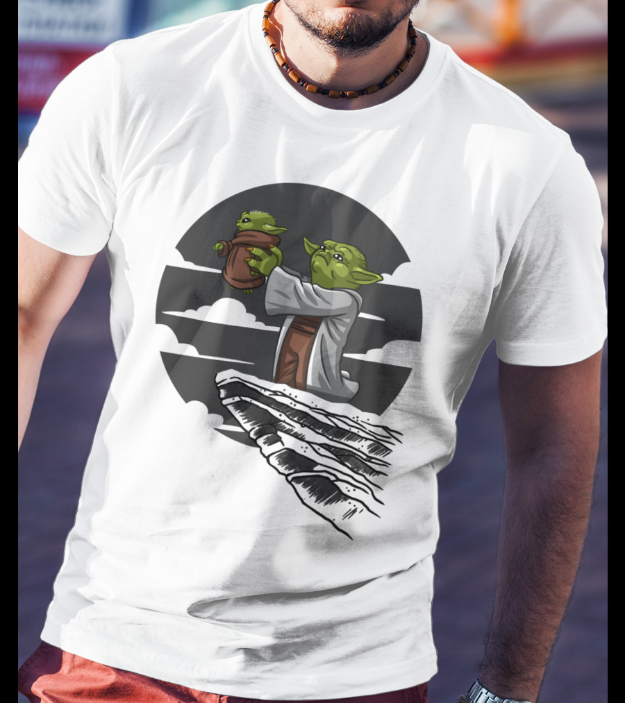 Mandalorian Star Wars Baby Yoda Kawaii Rafiki Moment T-Shirt