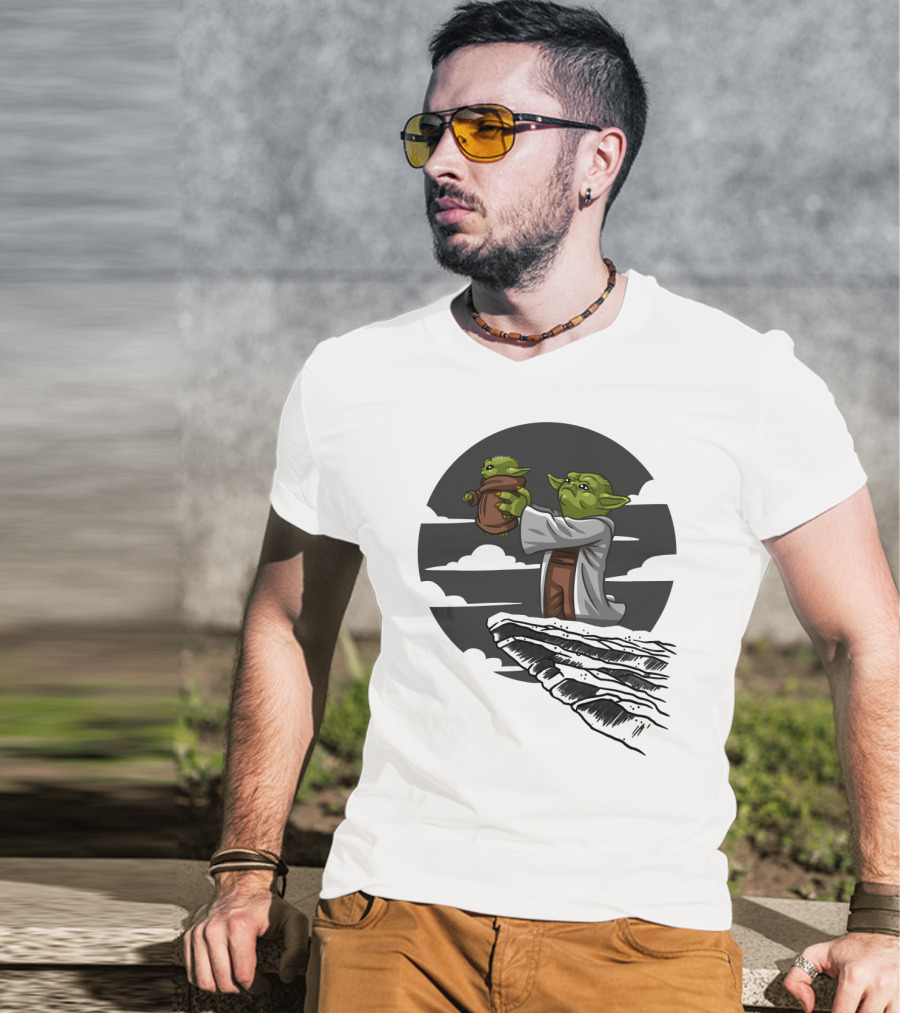Mandalorian Star Wars Baby Yoda Kawaii Rafiki Moment T-Shirt