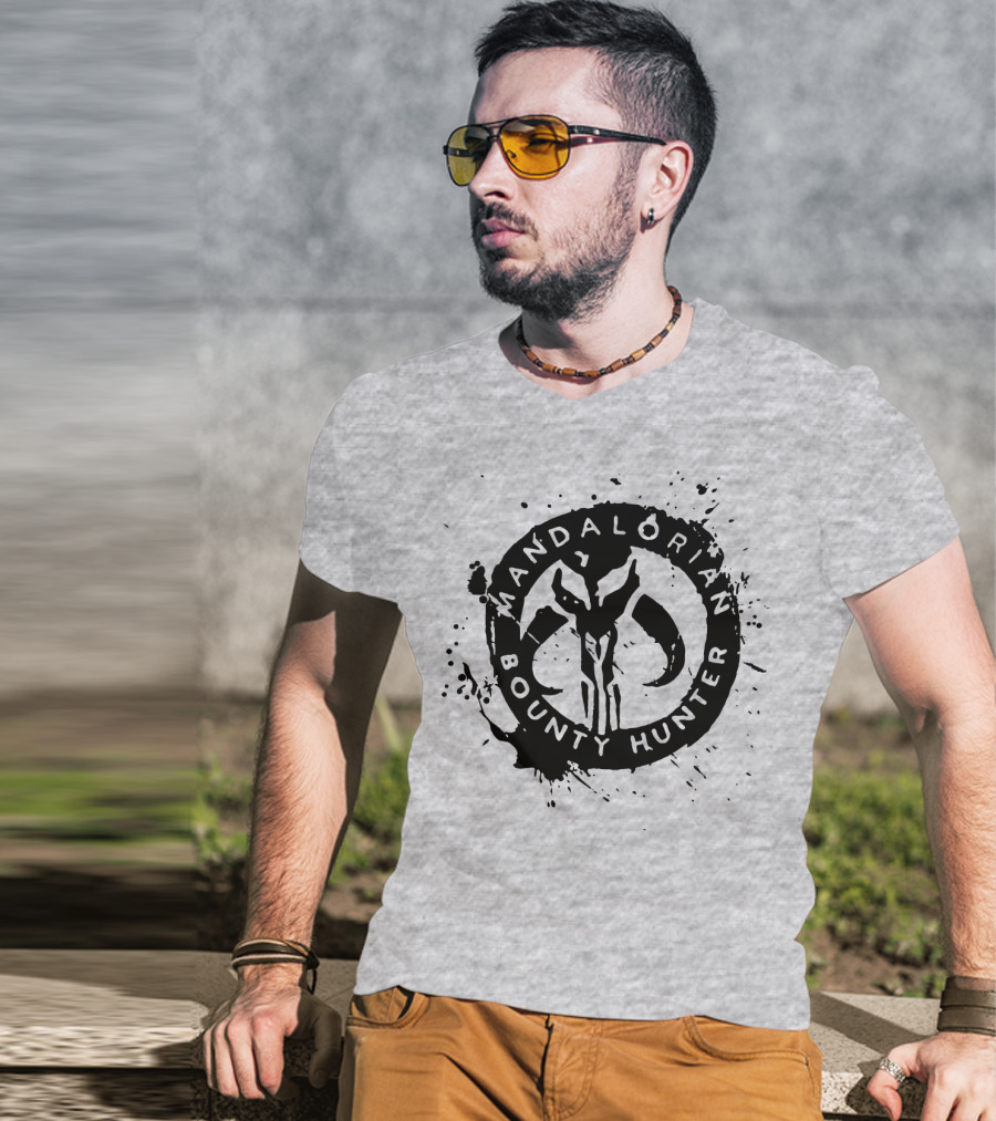 Mandalorian Bounty Hunter Splatter T-Shirt