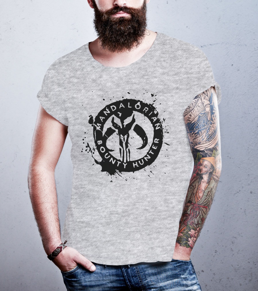 Mandalorian Bounty Hunter Splatter T-Shirt