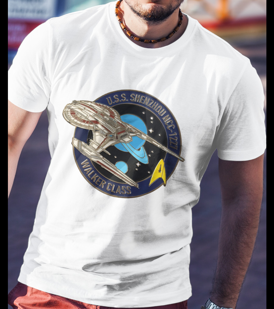USS Shenzhou NCC-1227 Walker Class Star Trek Insignia Badge T-Shirt