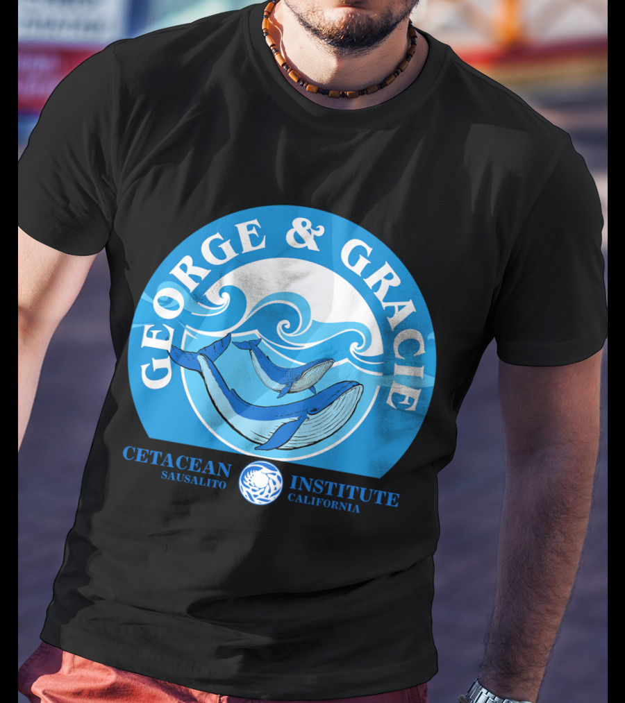 Star Trek George And Gracie Cetacean Institute Sausalito California T-Shirt