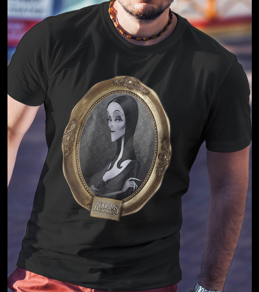 Addams Family Morticia Addams Portrait Vintage Frame T-Shirt