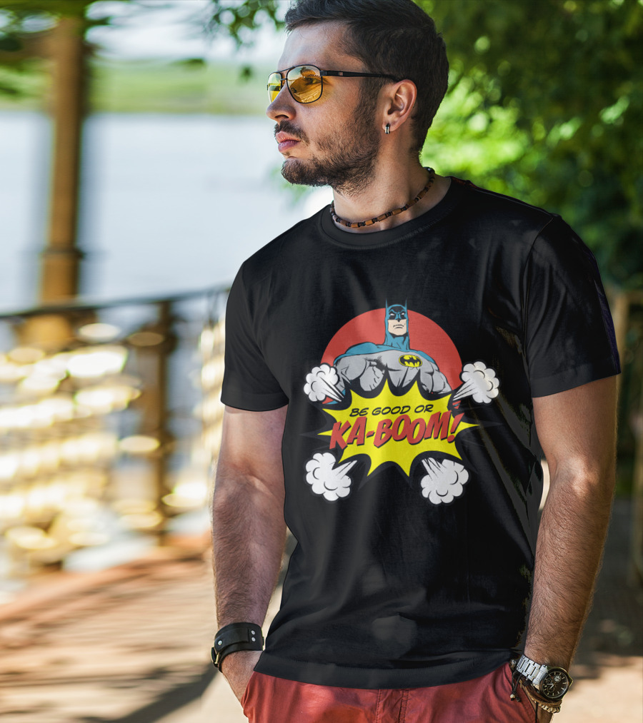 Batman Be Good Or Ka Boom Dynamic Comic Burst T-Shirt