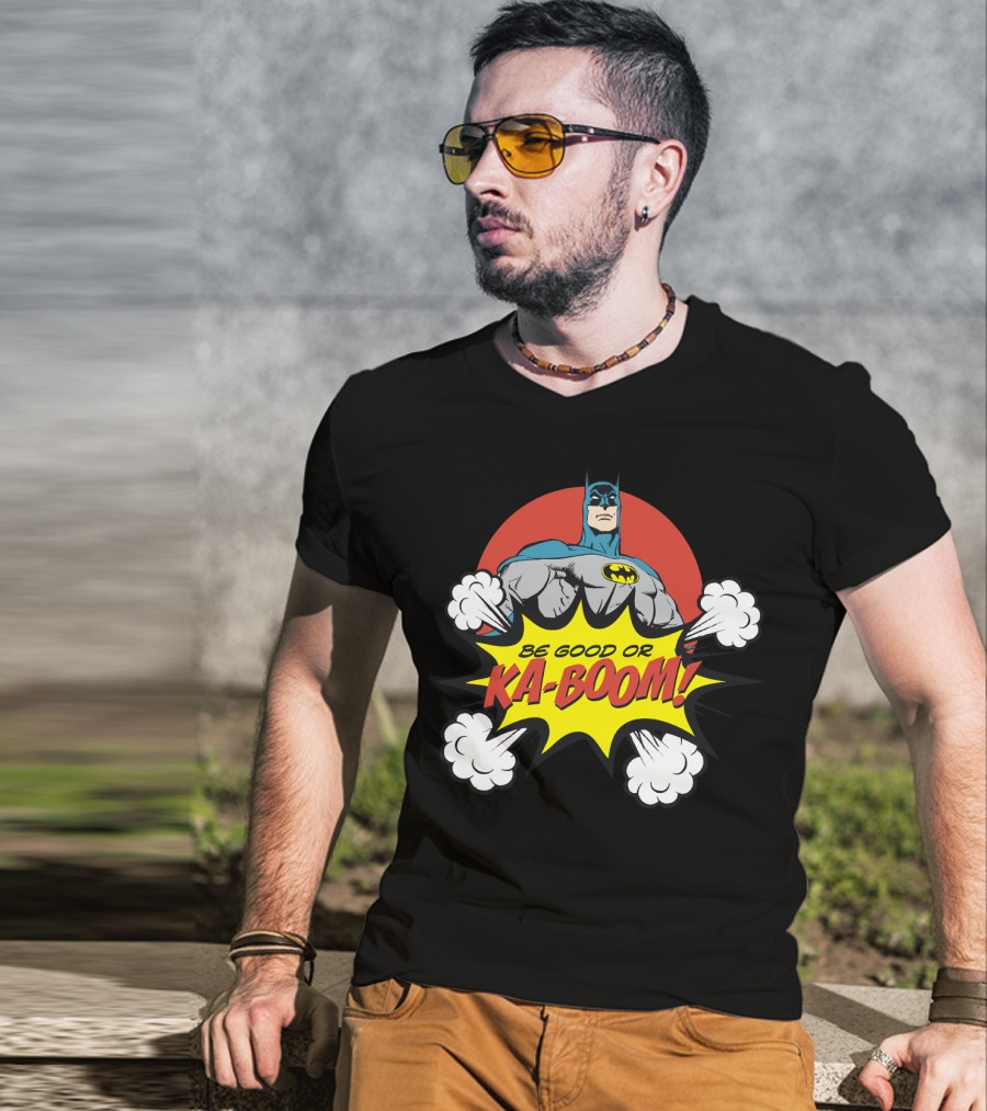 Batman Be Good Or Ka Boom Dynamic Comic Burst T-Shirt