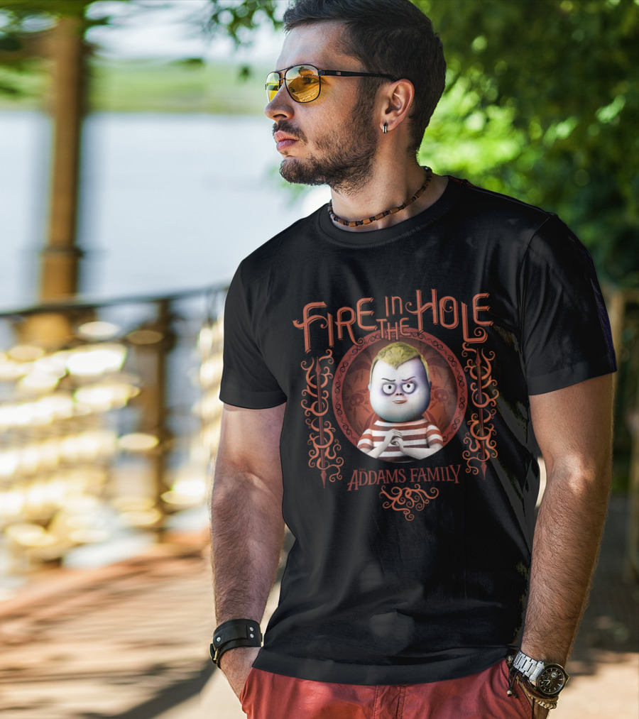 The Addams Family Pugsley Addams Fire In The Hole Gothic T-Shirt