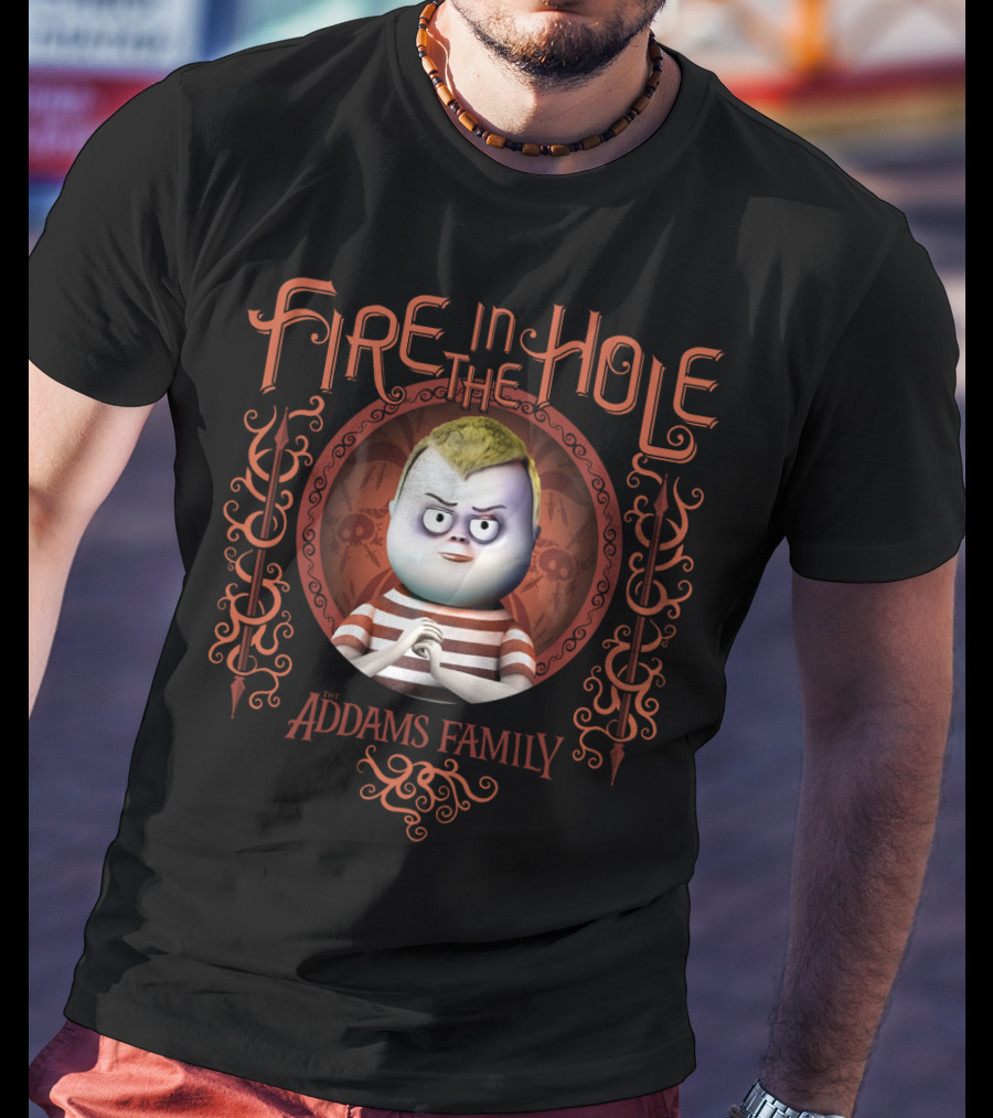 The Addams Family Pugsley Addams Fire In The Hole Gothic T-Shirt