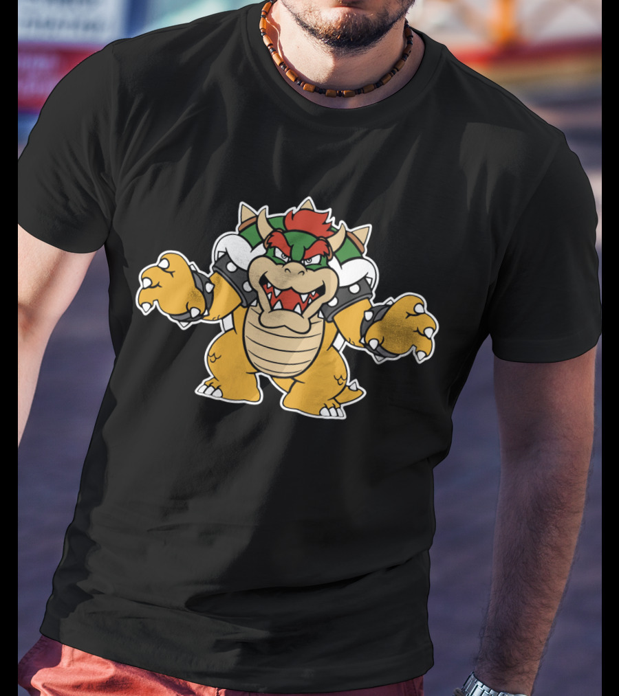 Here's Bowser Mario Villain Roaring Stance T-Shirt