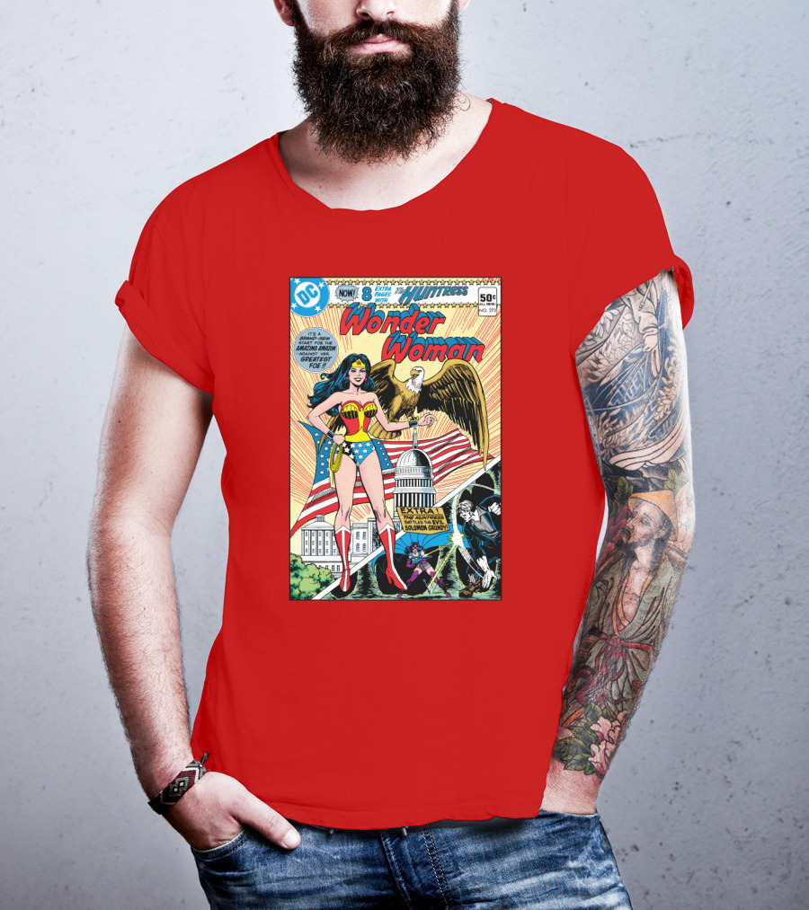 Wonder Woman DC Comics Huntress 1977 Solomon Grundy Patriotic Cover T-Shirt
